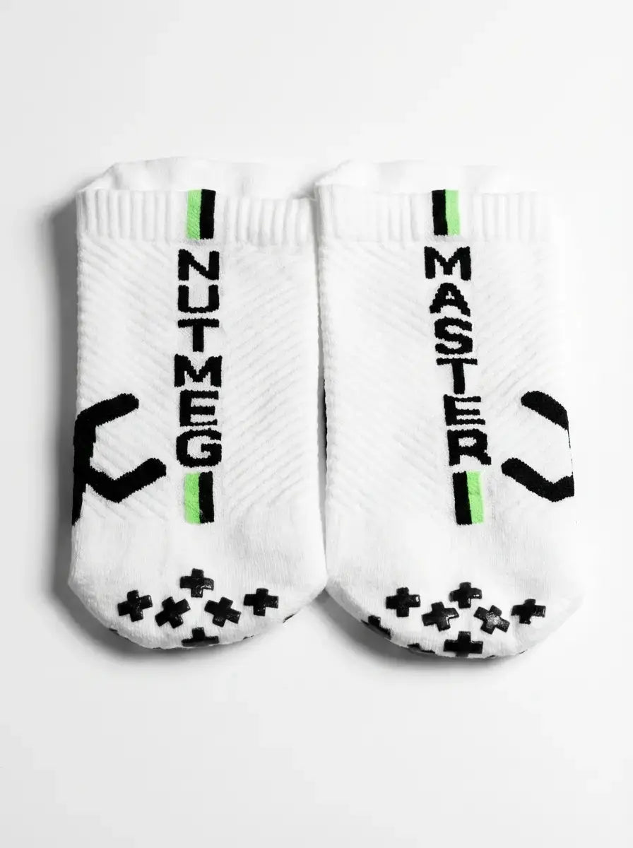 Anti-slip football socks with grip pattern designed for stability and comfort on the pitch