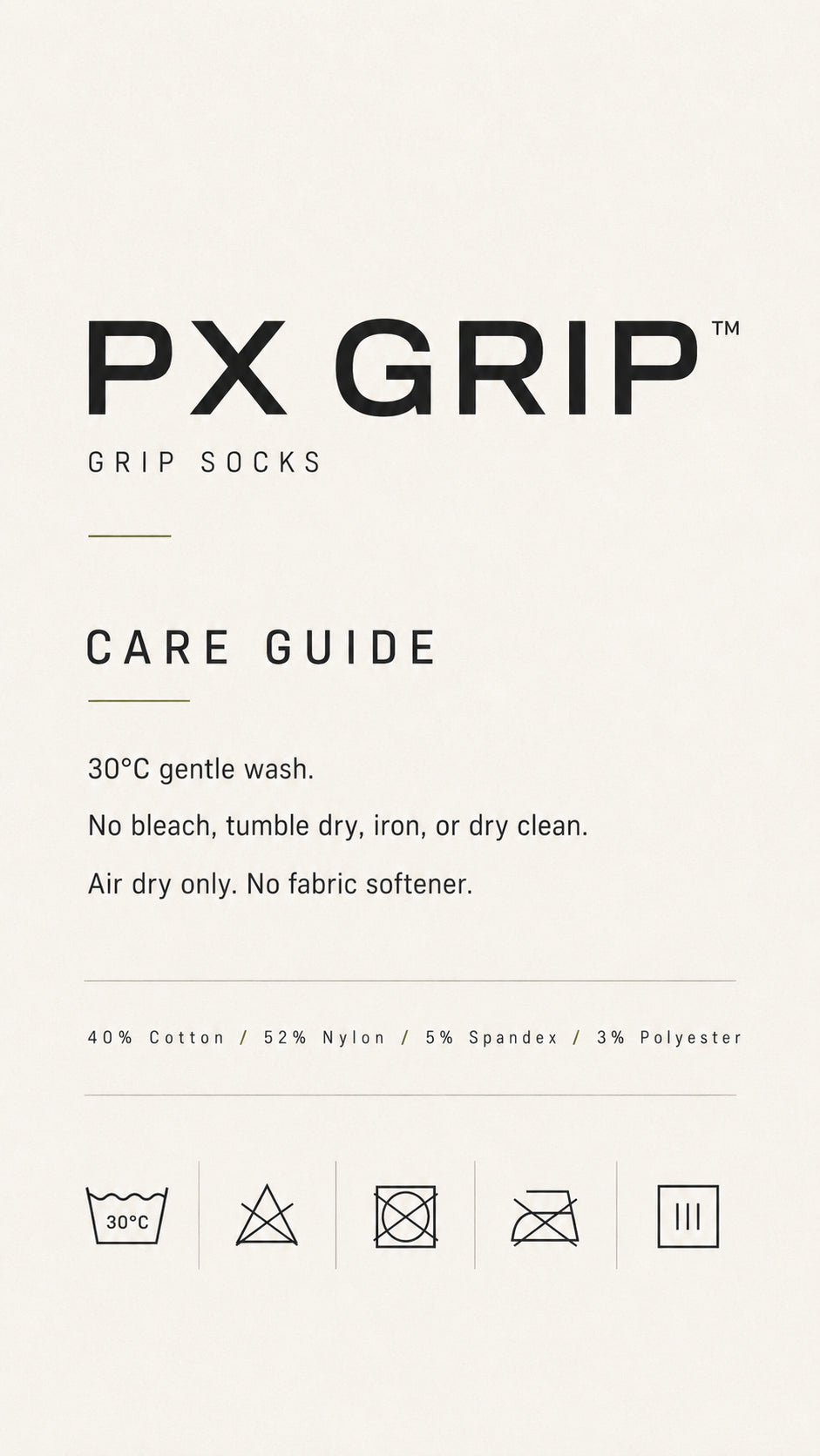 PX GRIP CARE GUIDE